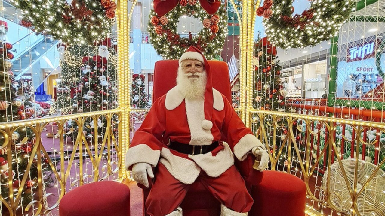 Papai Noel J Est No Maxi Shopping Em Jundia Not Cias