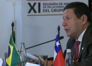 Pronunciamento do vice-presidente Hamilton Mourão, em encontro do Grupo de Lima 